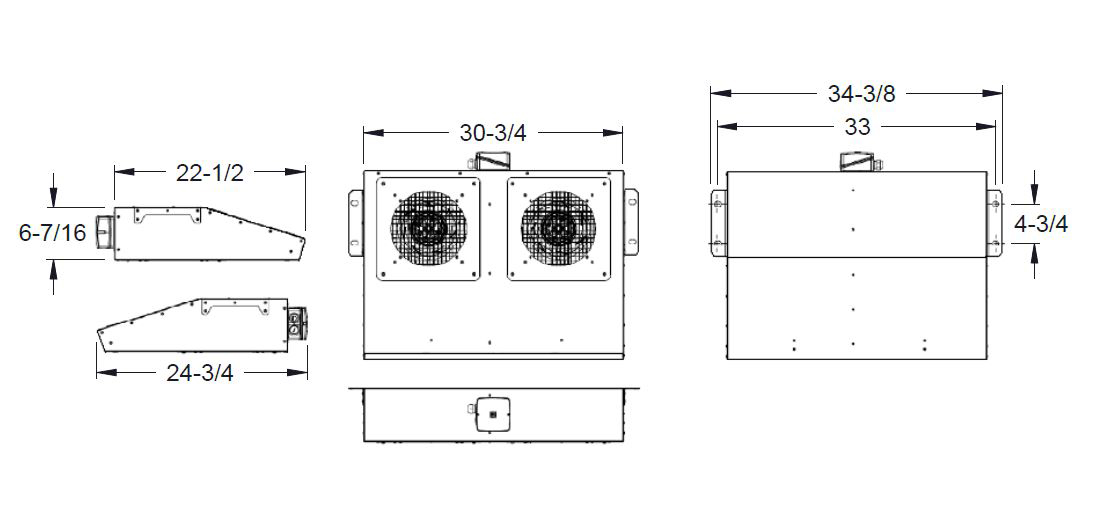 Dimensional drawing for IFAB model.