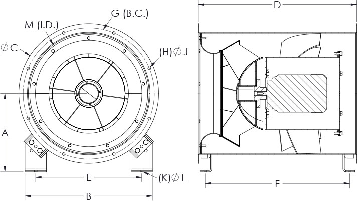 Dimensional drawing for the SMXD models.