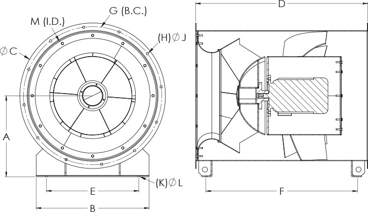 Dimensional drawing for the SMXD models.